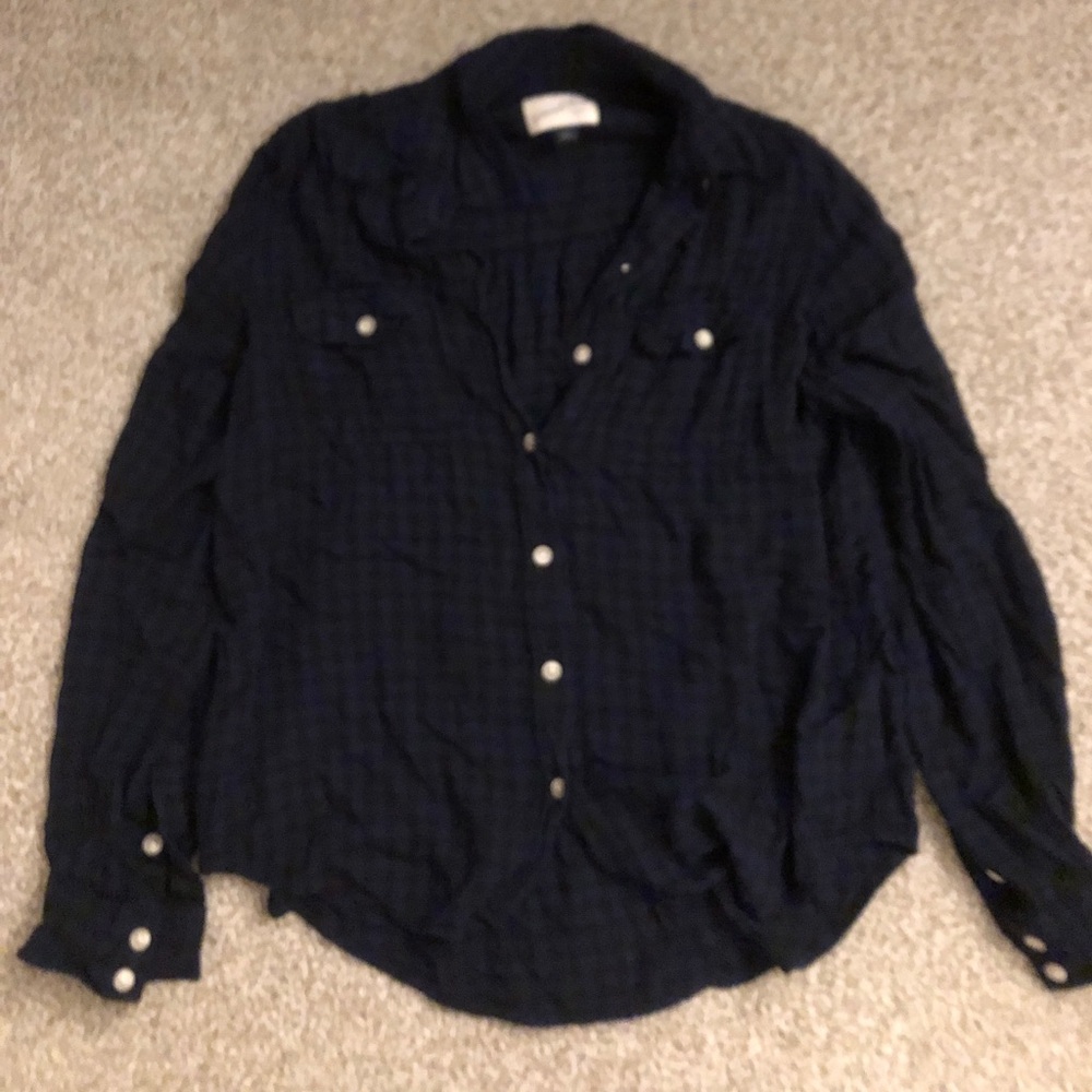 Navy checkered Flannel
